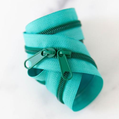 30" Zipper in Turquoise by Stitch Supply