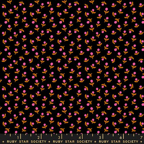 1 800 Calico "Sprout" in Black by Ruby Star Society Fabric
