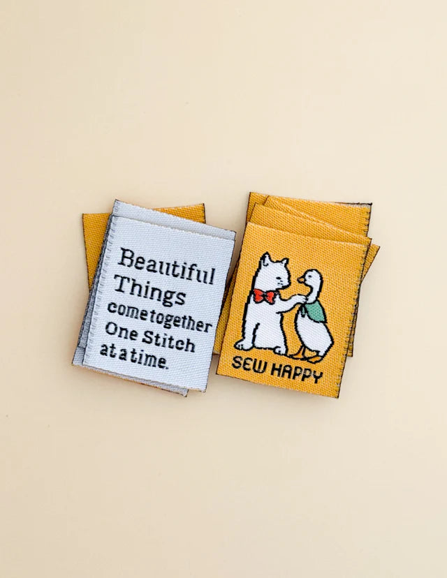 Sew Happy Tab Woven Labels by Minki Kim
