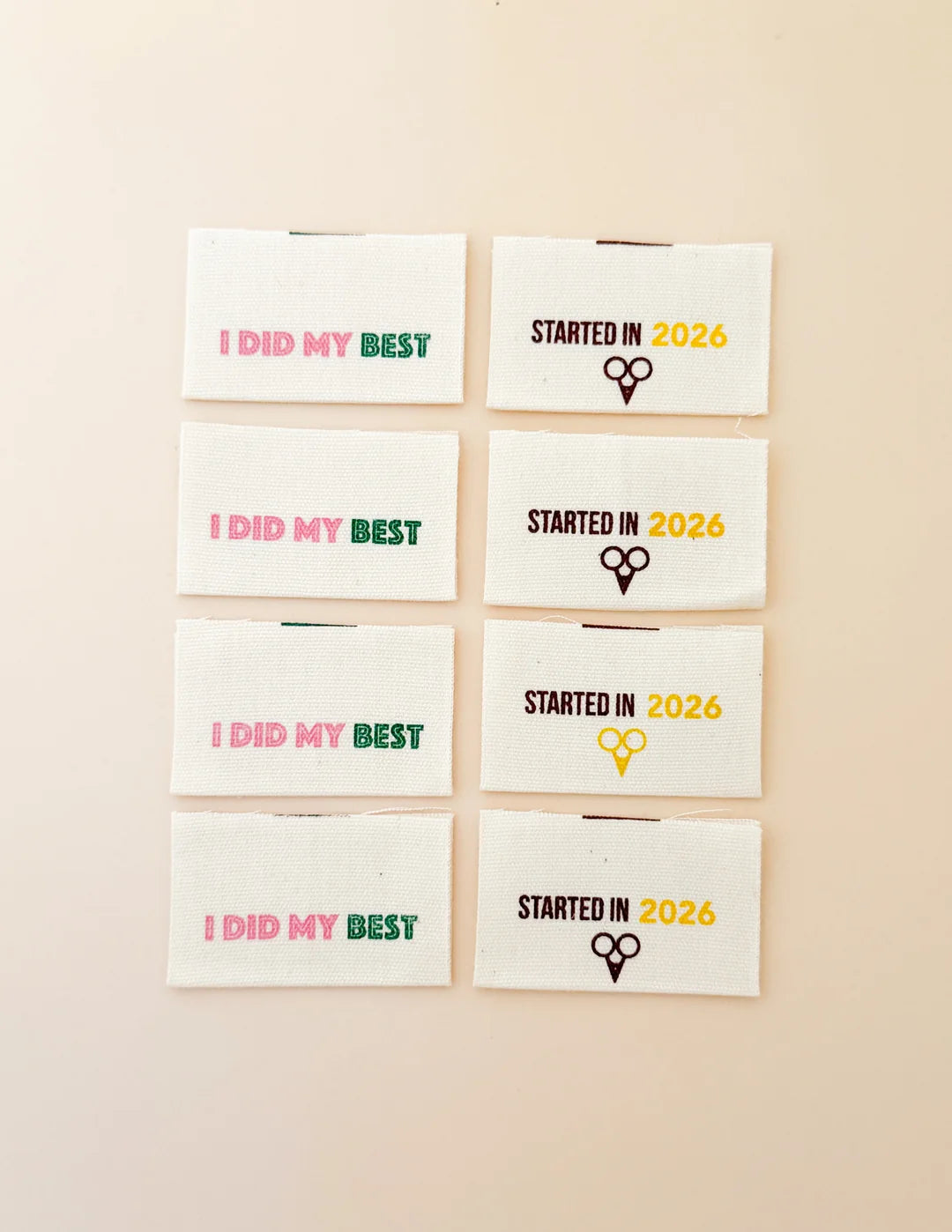 I Did My Best Multi Organic Cotton Labels by Minki Kim