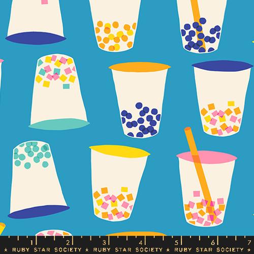 Eye Candy “Boba” in Cerulean by Ruby Star Society Fabric