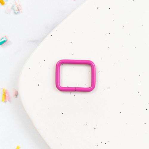 1" Rectangle Ring in Magenta by Stitch Supply