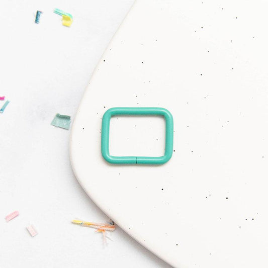 1" Rectangle Ring in Turquoise by Stitch Supply