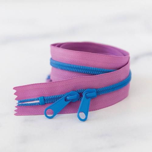 30" Zipper in Blueberry by Stitch Supply