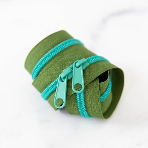 30" Zipper in Lagoon by Stitch Supply