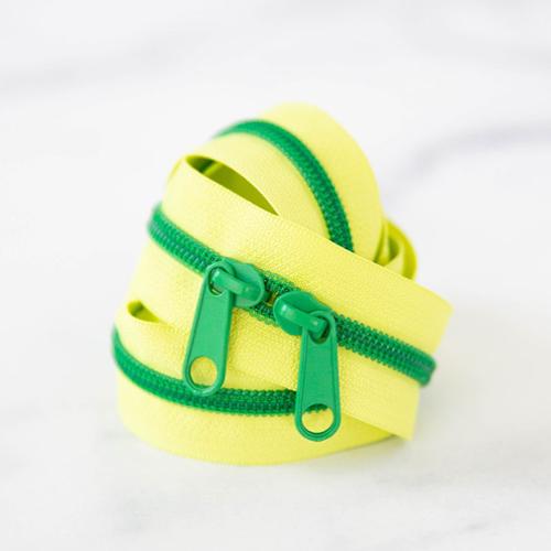 30" Zipper in Lemon Lime by Stitch Supply