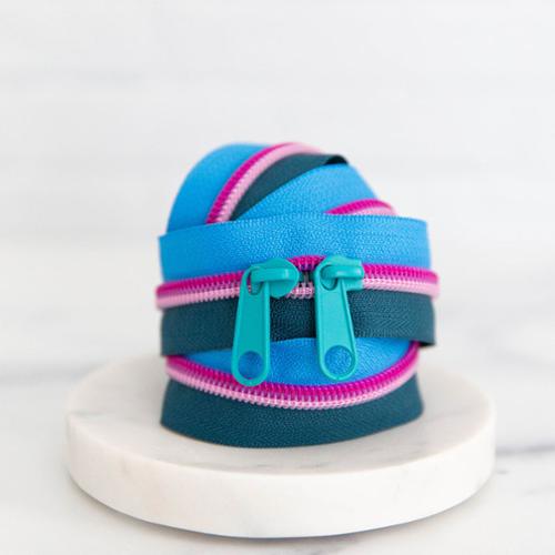 30" Zipper in Mermaid by Stitch Supply