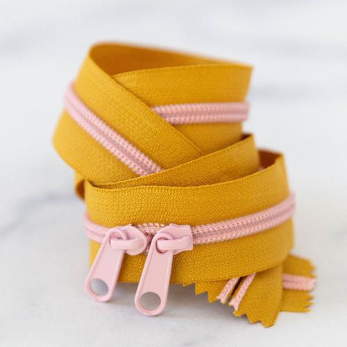 30" Zipper in Ochre by Stitch Supply