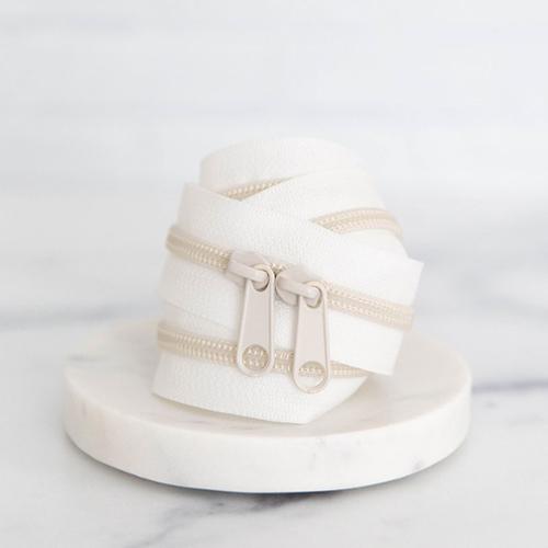 30" Zipper in Porcelain by Stitch Supply
