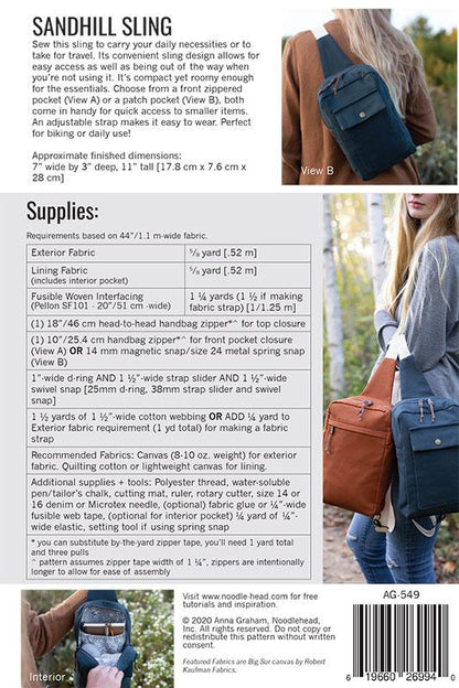Sandhill Sling (Paper Pattern) by Noodlehead