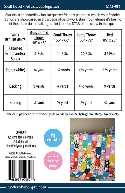 Starlets Quilt (Paper Pattern) by Modernly Morgan