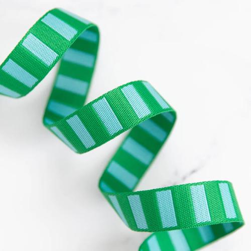 1" Bold Stripe Webbing in Billiard by Stitch Supply Co