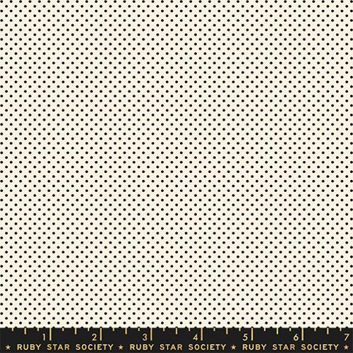 1 800 Calico "Mini Dot" in Black On Natural by Ruby Star Society Fabric