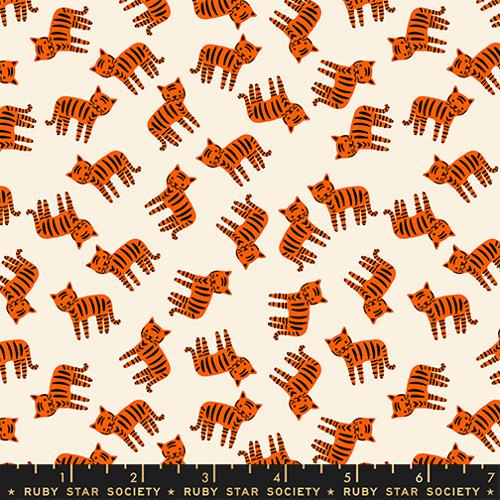 1 800 Calico "Meow" in Natural by Ruby Star Society Fabric
