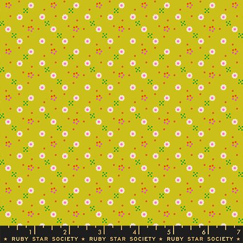 1 800 Calico "Bandana Ditzy" in Pistachio by Ruby Star Society Fabric