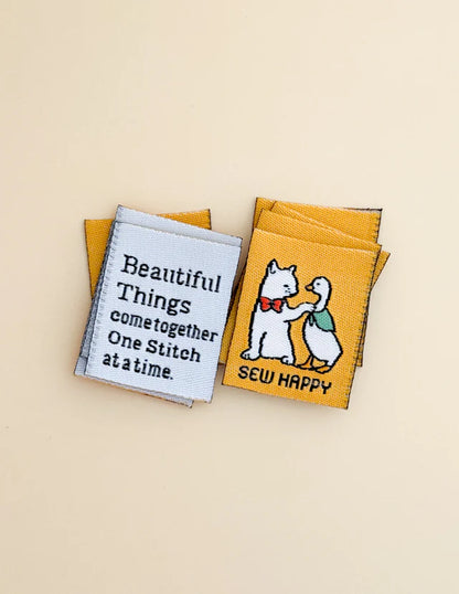 Sew Happy Tab Woven Labels by Minki Kim