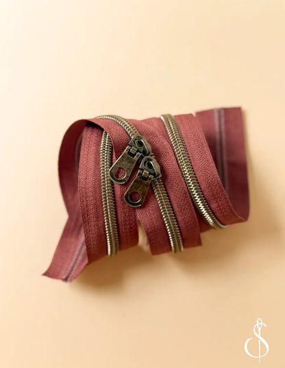 30" Zipper in Brown by Minki Kim