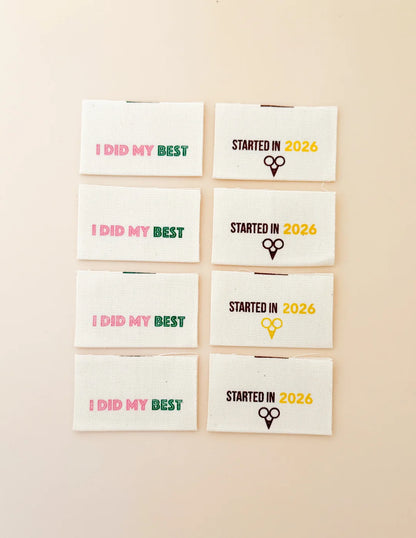 I Did My Best Multi Organic Cotton Labels by Minki Kim