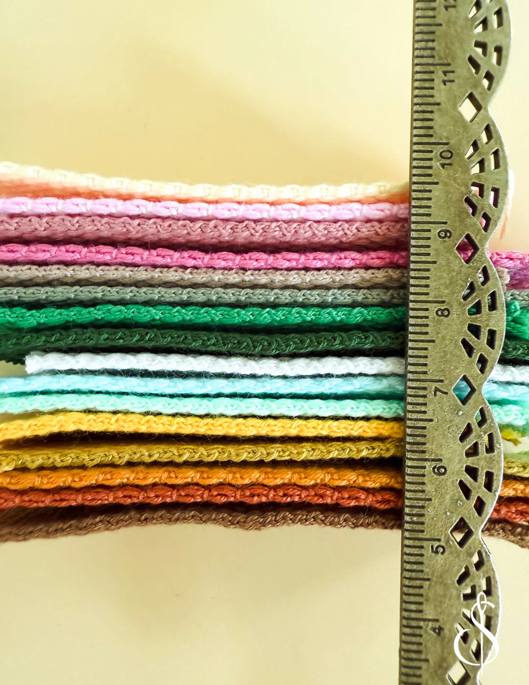 1" Wide Cotton Webbing in Cream by Minki Kim
