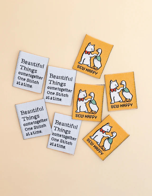 Sew Happy Tab Woven Labels by Minki Kim
