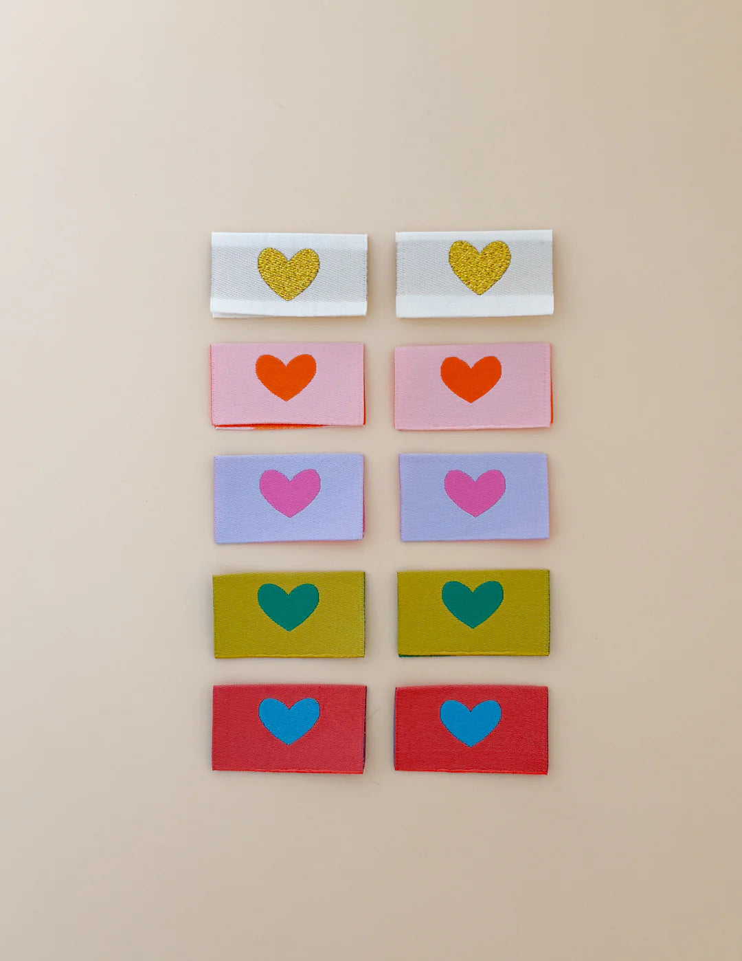 Heart Zipper Tab Woven Labels by Minki Kim