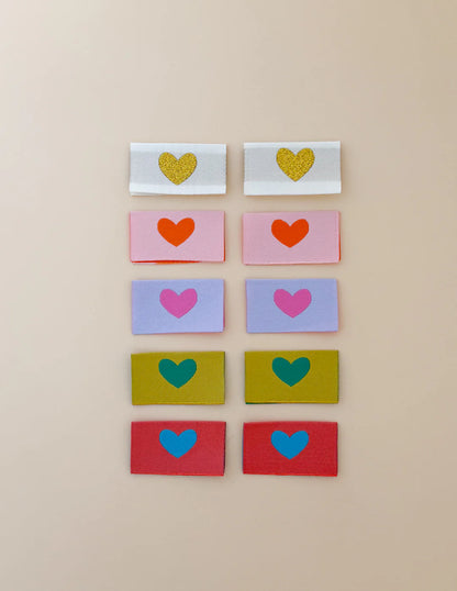 Heart Zipper Tab Woven Labels by Minki Kim