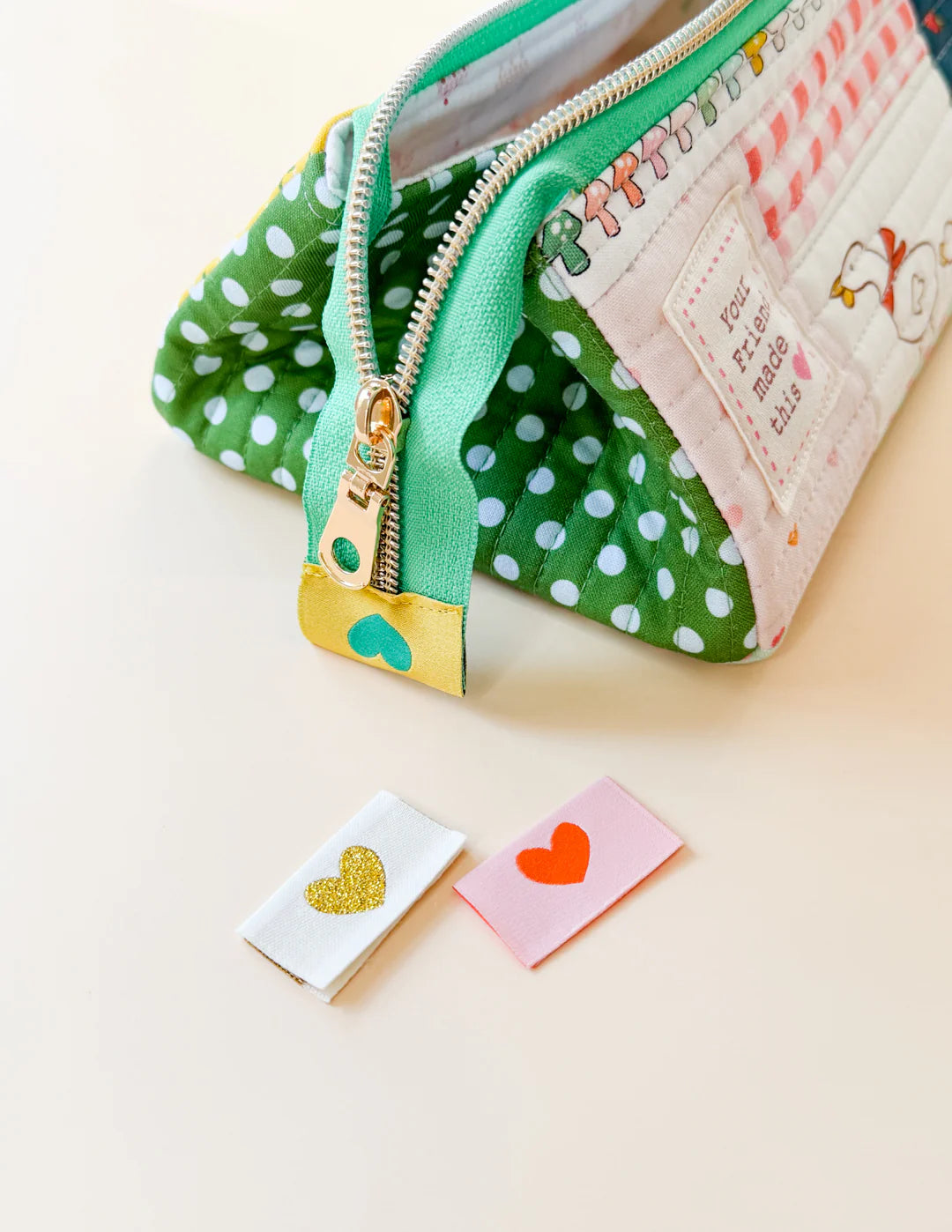 Heart Zipper Tab Woven Labels by Minki Kim