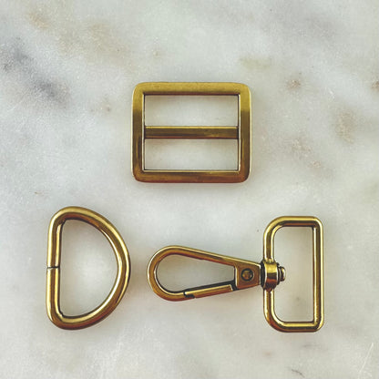 Sling Hardware in Antique Gold by Stitch Supply