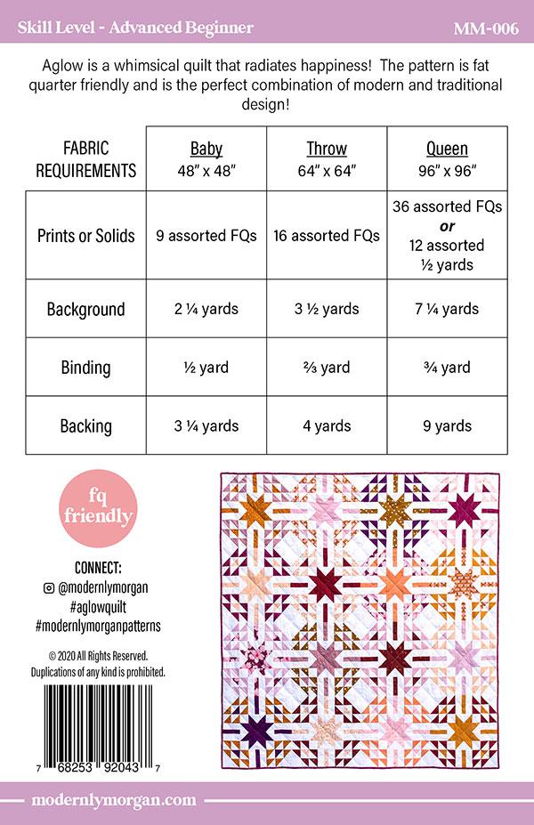 Aglow Quilt (Paper Pattern) by Modernly Morgan