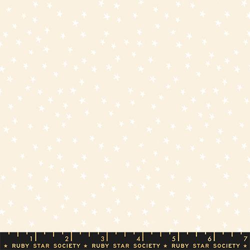 Mini Starry in White on Natural by Ruby Star Society Fabric