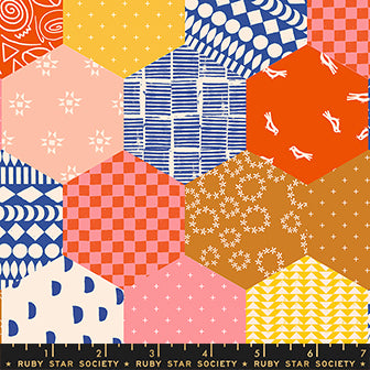 Honey "Cheater" in Blue Ribbon by Ruby Star Society Fabric