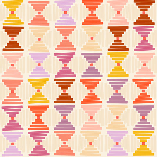 Pre Order Persimmon "Courthouse Steps" in Natural by Ruby Star Society Fabric