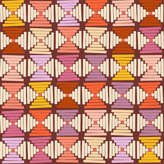 Pre Order Persimmon "Courthouse Steps" in Cranberry by Ruby Star Society Fabric