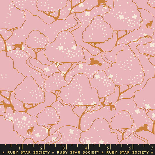 Dog Park in Lavender by Ruby Star Society Fabric