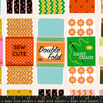 Pre Order 1 800 Notion "Sew Cute" in Shell by Ruby Star Society Fabric