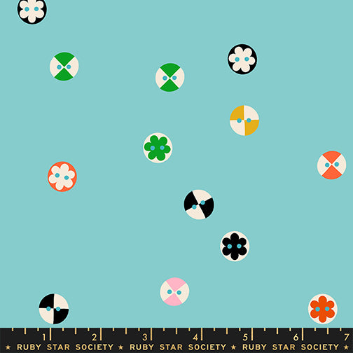 Pre Order 1 800 Notion "Buttons" in Cloudless by Ruby Star Society Fabric