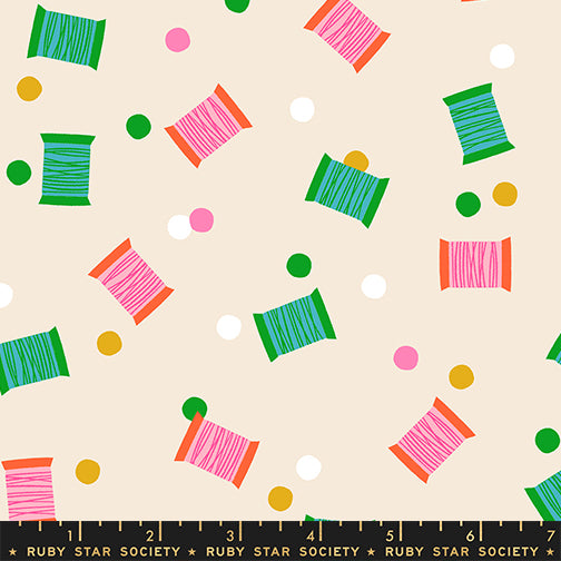 Pre Order 1 800 Notion "Spools" in Shell by Ruby Star Society Fabric