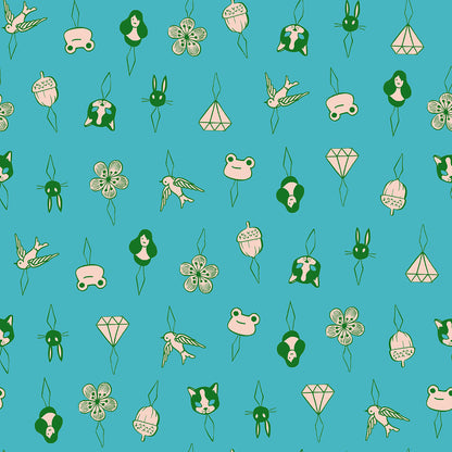 Pre Order 1 800 Notion "Thread Charms" in Turquoise by Ruby Star Society Fabric