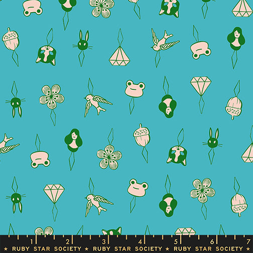 Pre Order 1 800 Notion "Thread Charms" in Turquoise by Ruby Star Society Fabric
