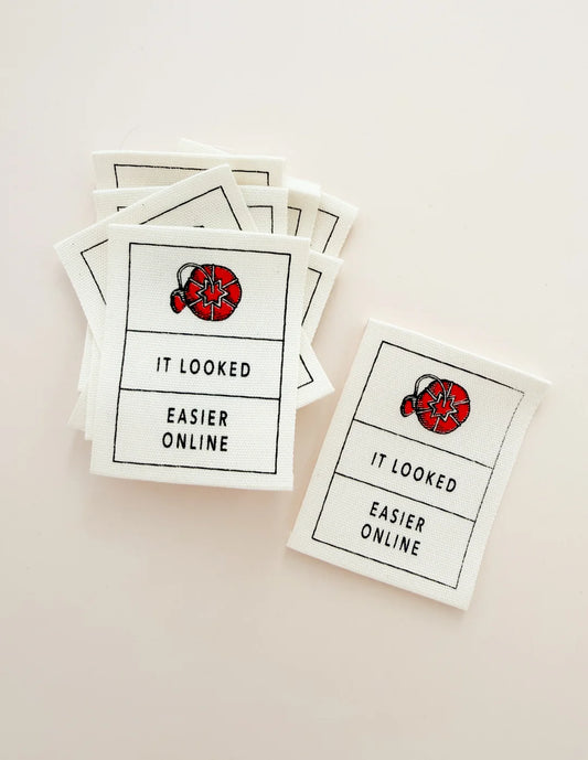 It Looked Easier Cotton Labels by Minki Kim