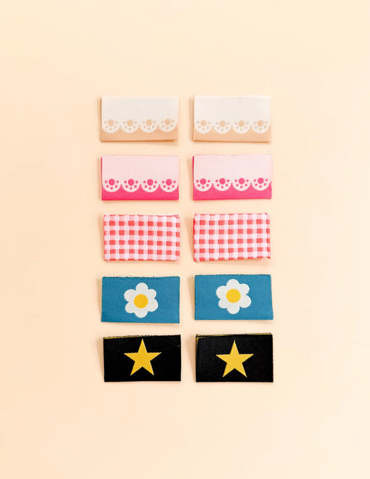 Star Zipper Tab Multi Woven Labels by Minki Kim
