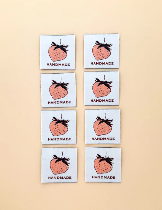 Peach Berry Woven Labels - 8 Labels by Minki Kim