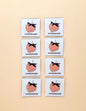 Peach Berry Woven Labels - 8 Labels by Minki Kim