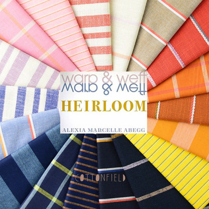 Heirloom Warp and Weft Wovens in Bluebell Chorecoat by Ruby Star Society Fabric
