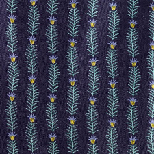 Camont Eden (Navy Metallic) | Rifle Paper Co Fabric