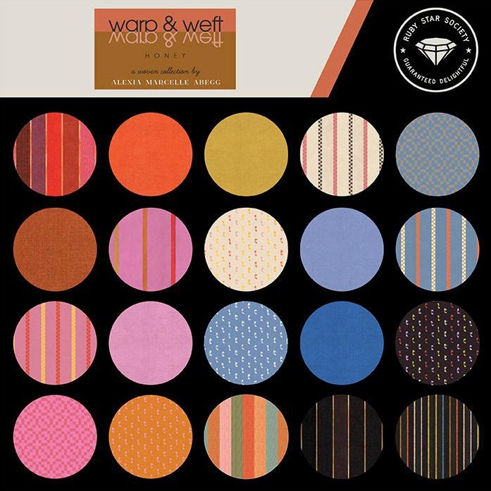Warp and Weft Honey Flicker Woven (Black) | Ruby Star Society Fabric