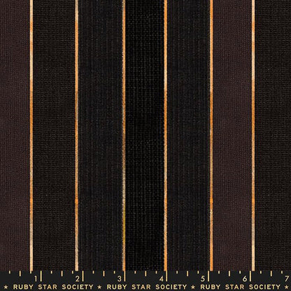 Warp and Weft Honey Jubilee Woven Stripe (Black) | Ruby Star Society Fabric