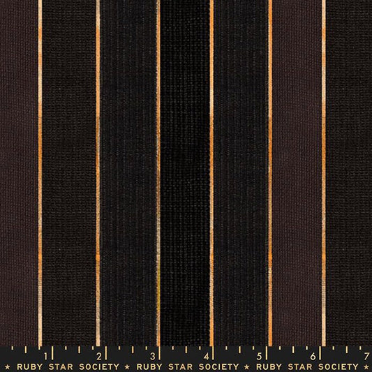 Warp and Weft Honey Jubilee Woven Stripe (Black) | Ruby Star Society Fabric