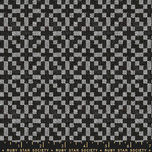 Warp and Weft Honey Holiday Woven Jacquard (Black) | Ruby Star Society Fabric