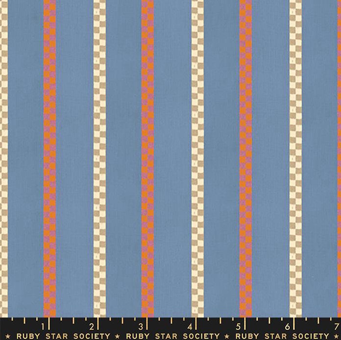 Warp and Weft Honey Matinee Woven Stripe (Dusk) | Ruby Star Society Fabric